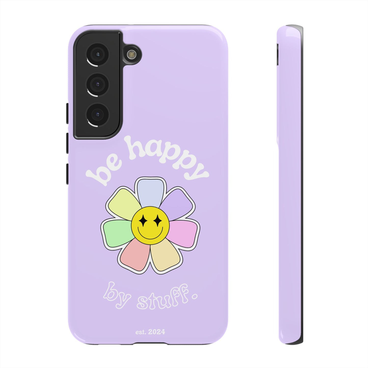 Be Happy Case | Coque résistante double protection avec Design Fleur Colorée
