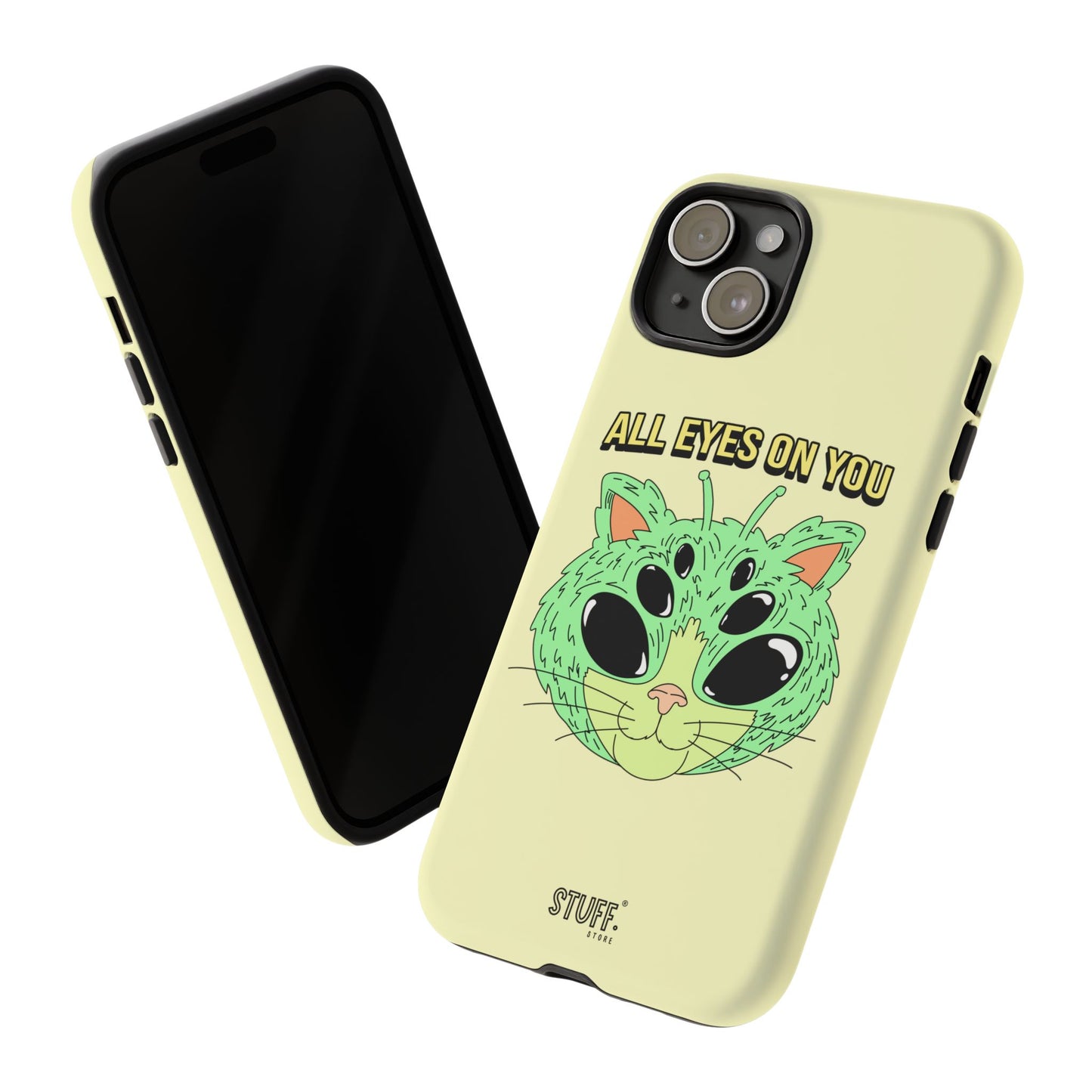 All Eyes on You Case | Coque résistante double protection avec Design Alien drôle