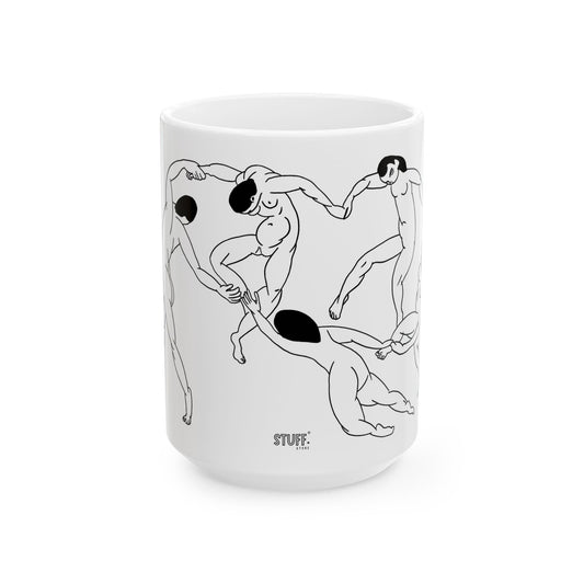 La Danse | Mug en céramique design linéaire inspiré de Matisse – 330ml / 440ml