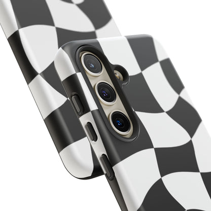 Checkers Case | Coque résistante double protection et Design en Damier déformé