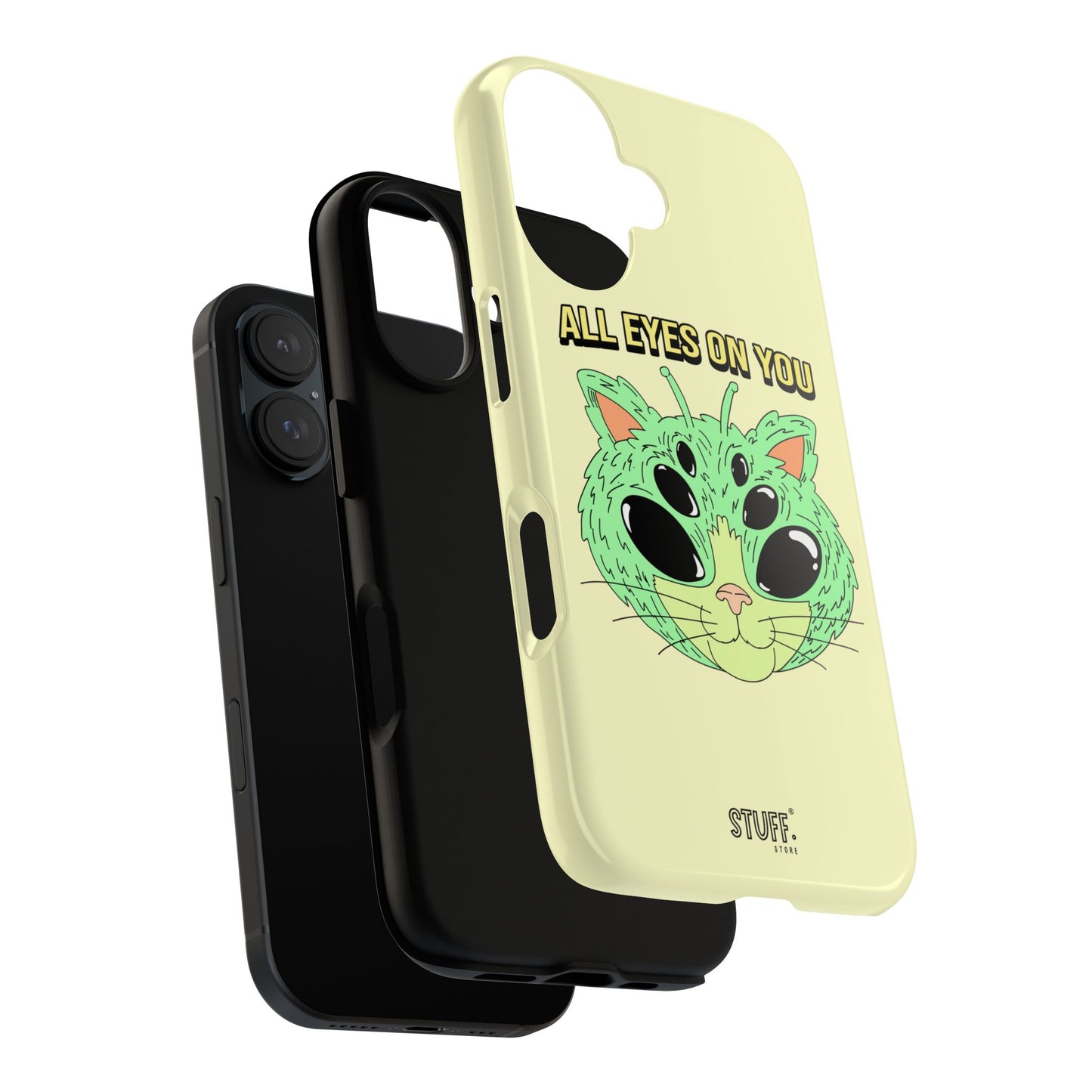 All Eyes on You Case | Coque résistante double protection avec Design Alien drôle