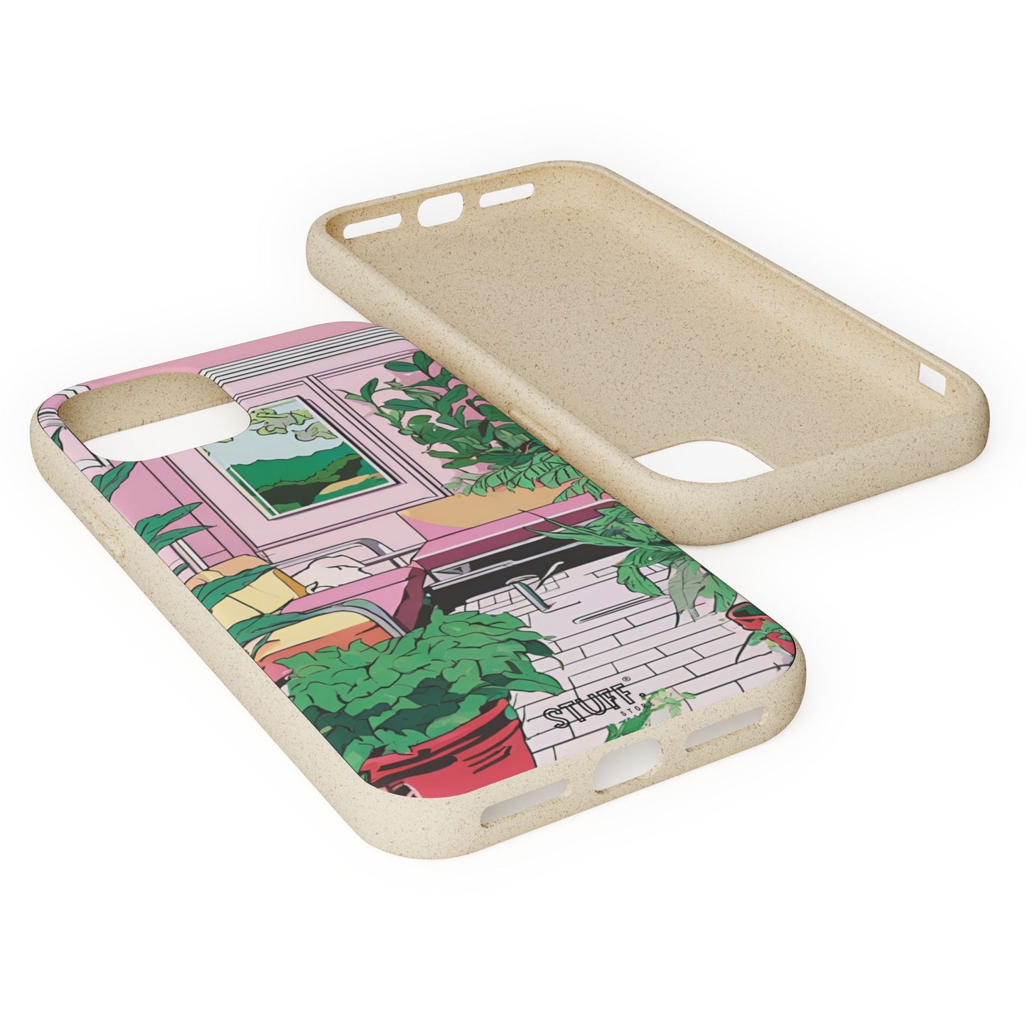 Plant Pop Case | Coque biodégradable en bambou et bioplastique avec design coloré | Parfait pour les amoureux des plantes - Avec emballage cadeau