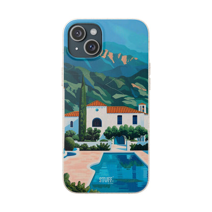 Summer Villa Case | Eco-Friendly Bamboo and Bioplastic Case with Summer Design - Available with Gift Packaging