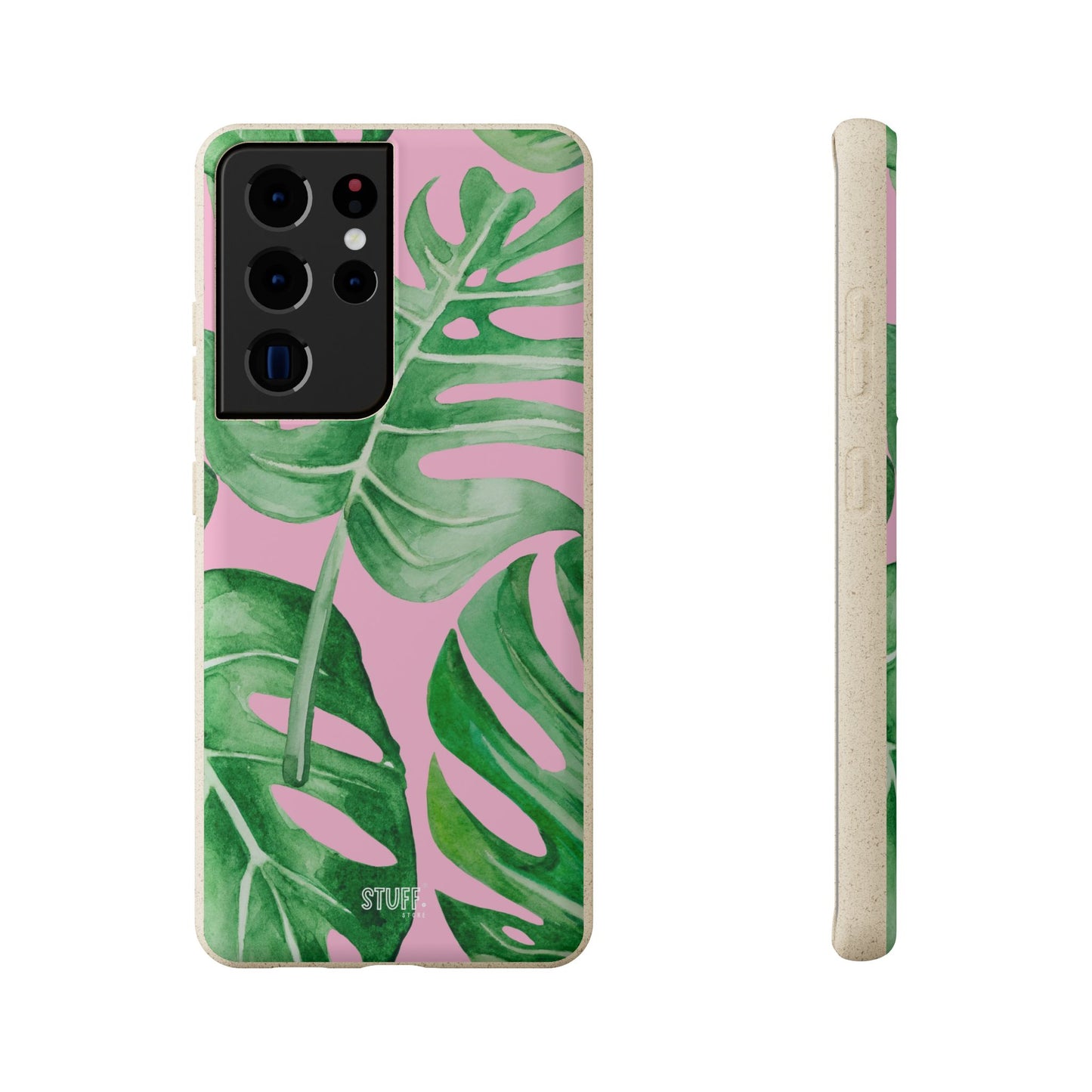 Monstera Case | Eco-Friendly Bamboo and Bioplastic Shell Monstera Leaves Pattern - Available with Gift Packaging