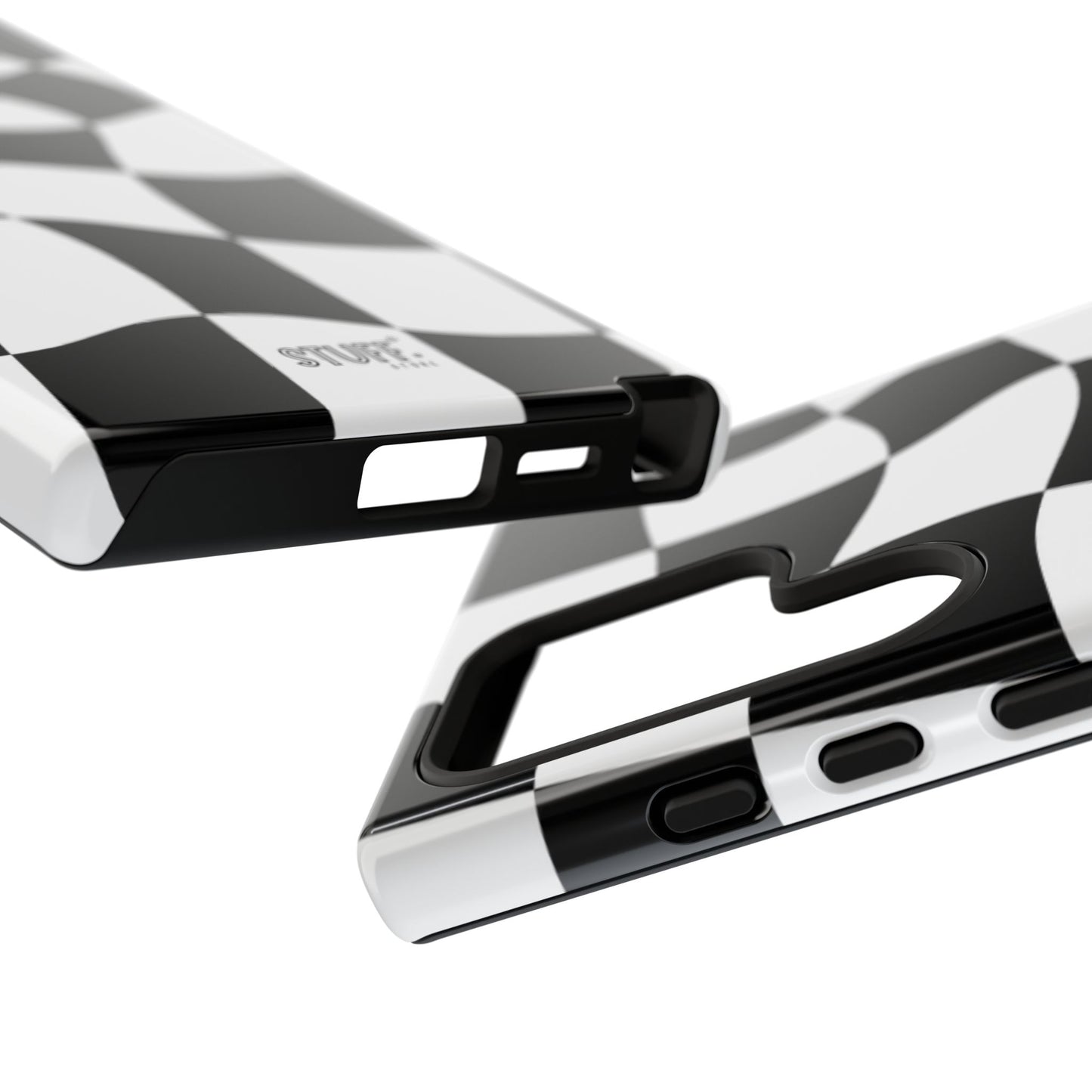 Checkers Case | Coque résistante double protection et Design en Damier déformé