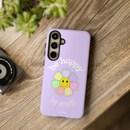 Be Happy Case | Coque résistante double protection avec Design Fleur Colorée