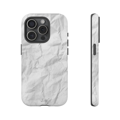 Crinkled Case | Coque résistante double protection anti-choc Effet Papier Froissé Mat
