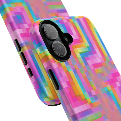 Pixel Case | Coque résistante double protection anti-choc - Motif pixels colorés
