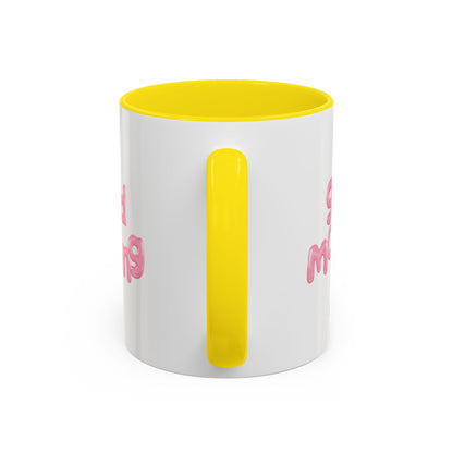 Balloon Cup | Two-tone ceramic mug with "balloon" lettering - 330ml