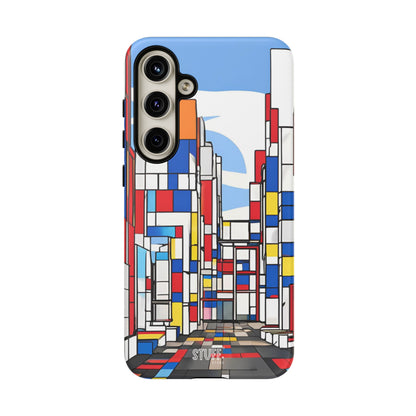 Square City | Coque résistante double protection - inspiration Mondrian