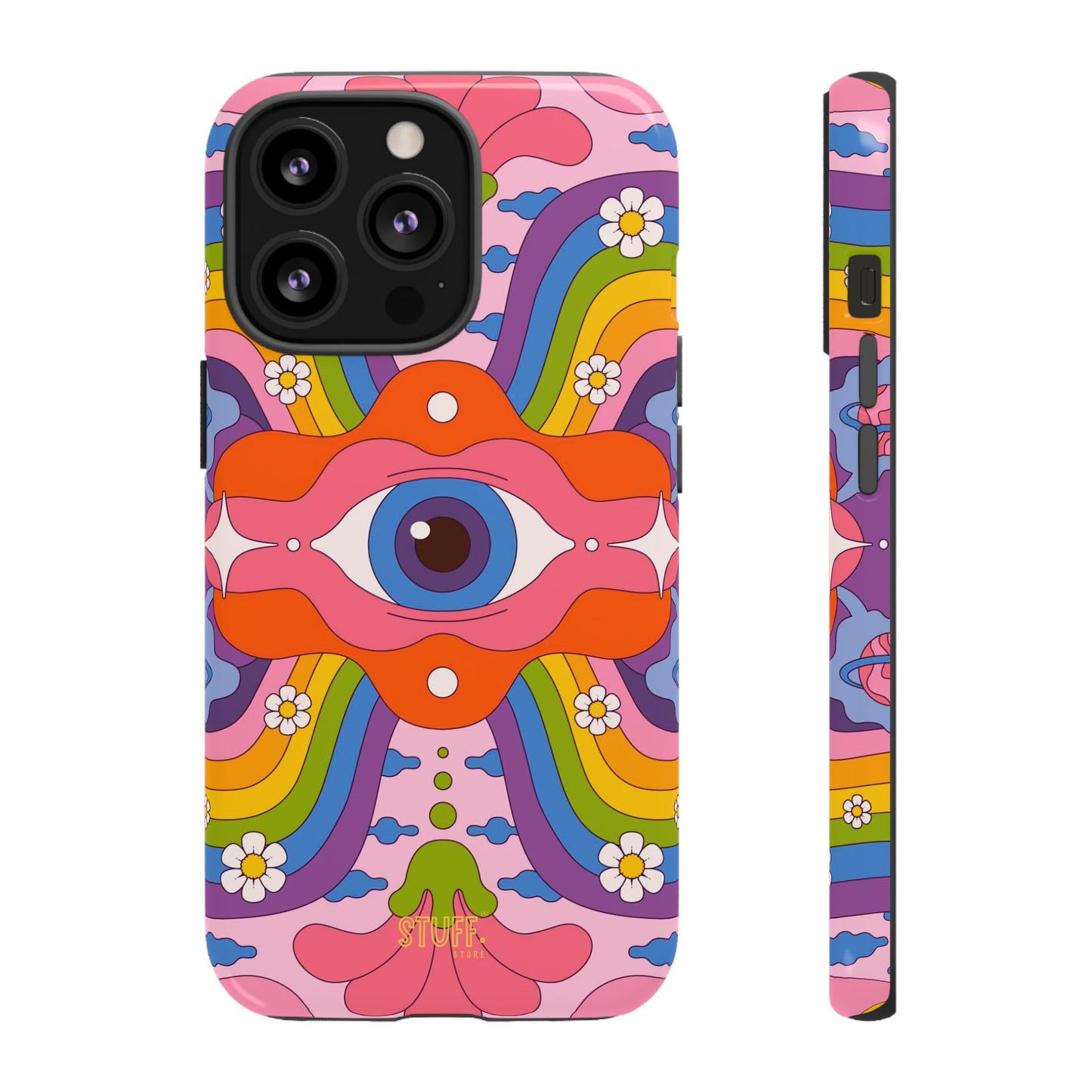 Psych Case | Coque résistante double protection avec Design Psychédélique coloré