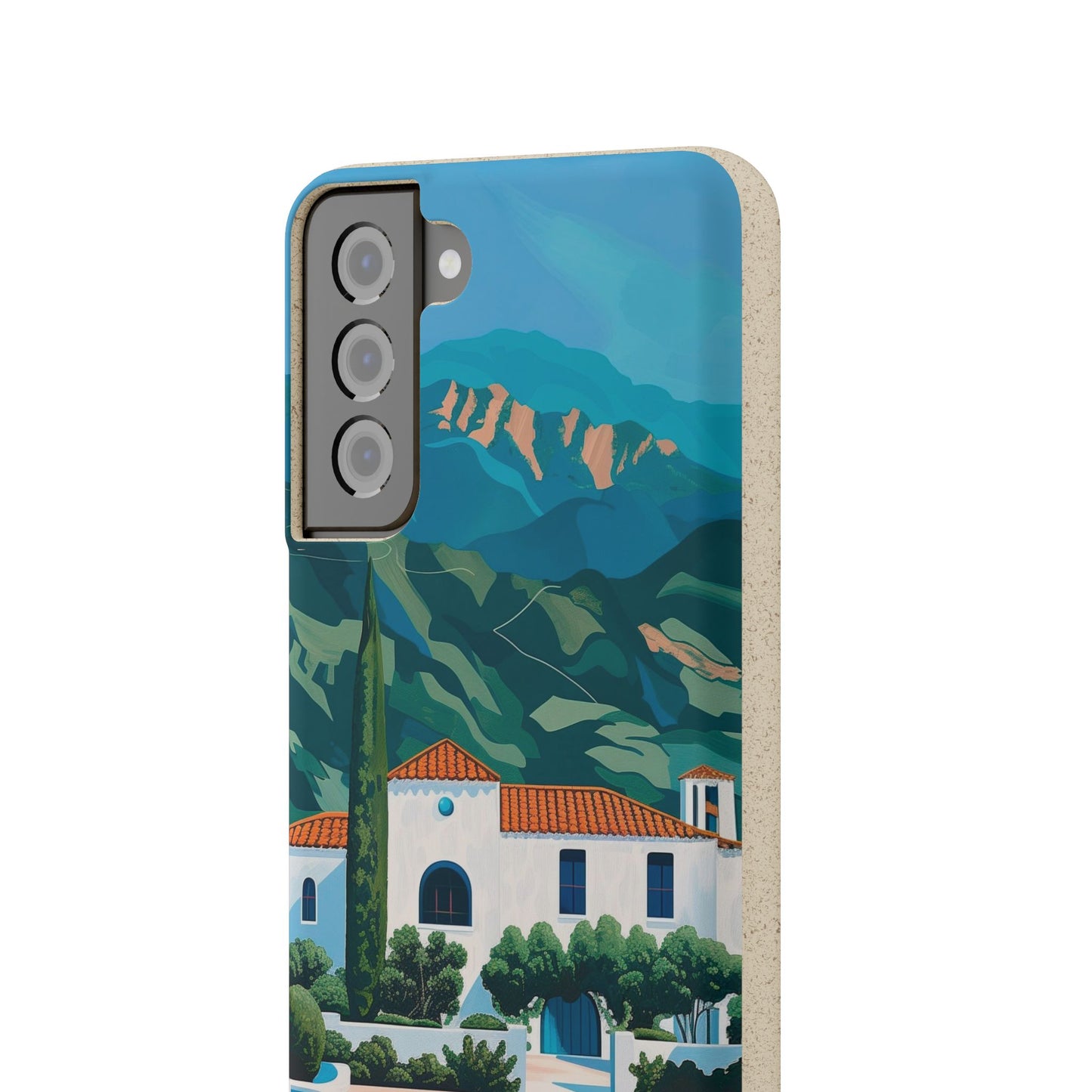 Summer Villa Case | Eco-Friendly Bamboo and Bioplastic Case with Summer Design - Available with Gift Packaging