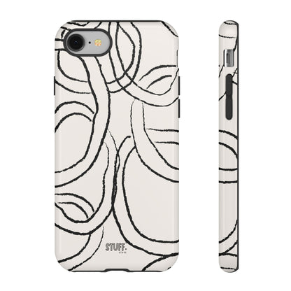Doodly Case | Coque résistante double protection avec Design Gribouillis Minimaliste