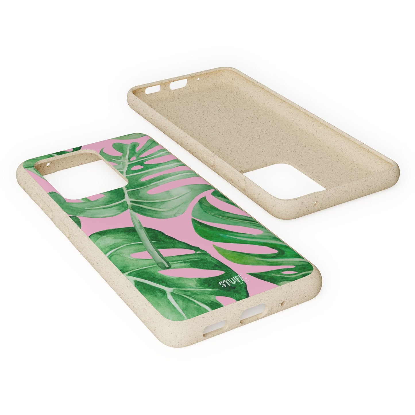 Monstera Case | Eco-Friendly Bamboo and Bioplastic Shell Monstera Leaves Pattern - Available with Gift Packaging