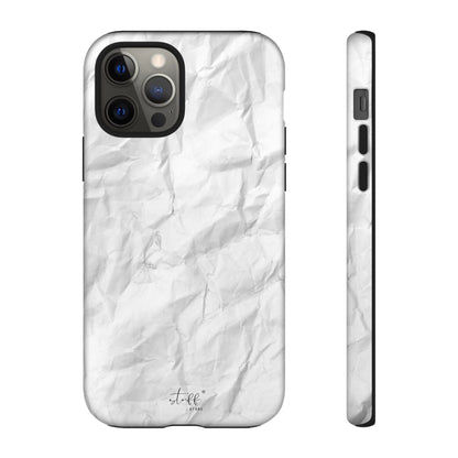 Crinkled Case | Coque résistante double protection anti-choc Effet Papier Froissé Mat