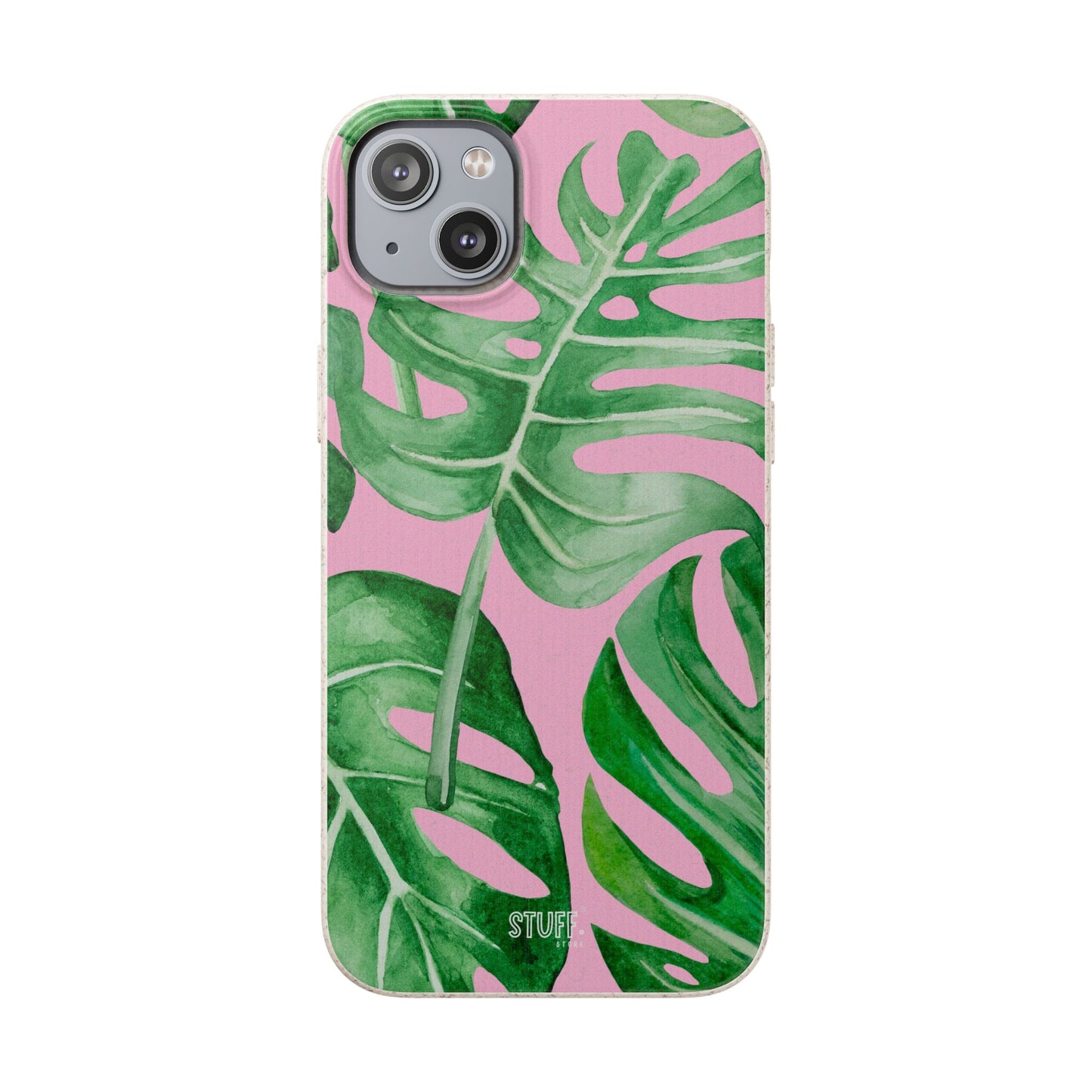 Monstera Case | Eco-Friendly Bamboo and Bioplastic Shell Monstera Leaves Pattern - Available with Gift Packaging