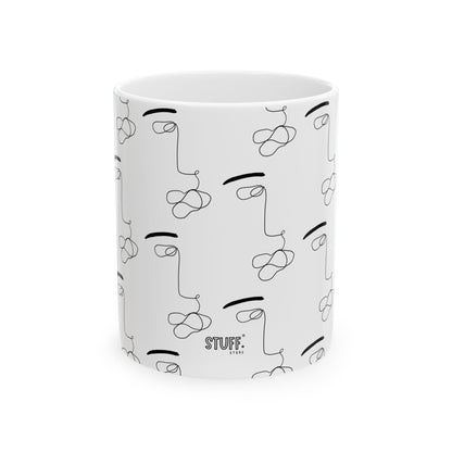 He's Art Cup | Mug en céramique avec design minimaliste – 330ml / 440ml