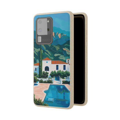 Summer Villa Case | Eco-Friendly Bamboo and Bioplastic Case with Summer Design - Available with Gift Packaging