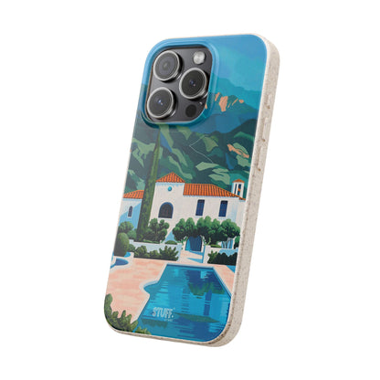 Summer Villa Case | Eco-Friendly Bamboo and Bioplastic Case with Summer Design - Available with Gift Packaging