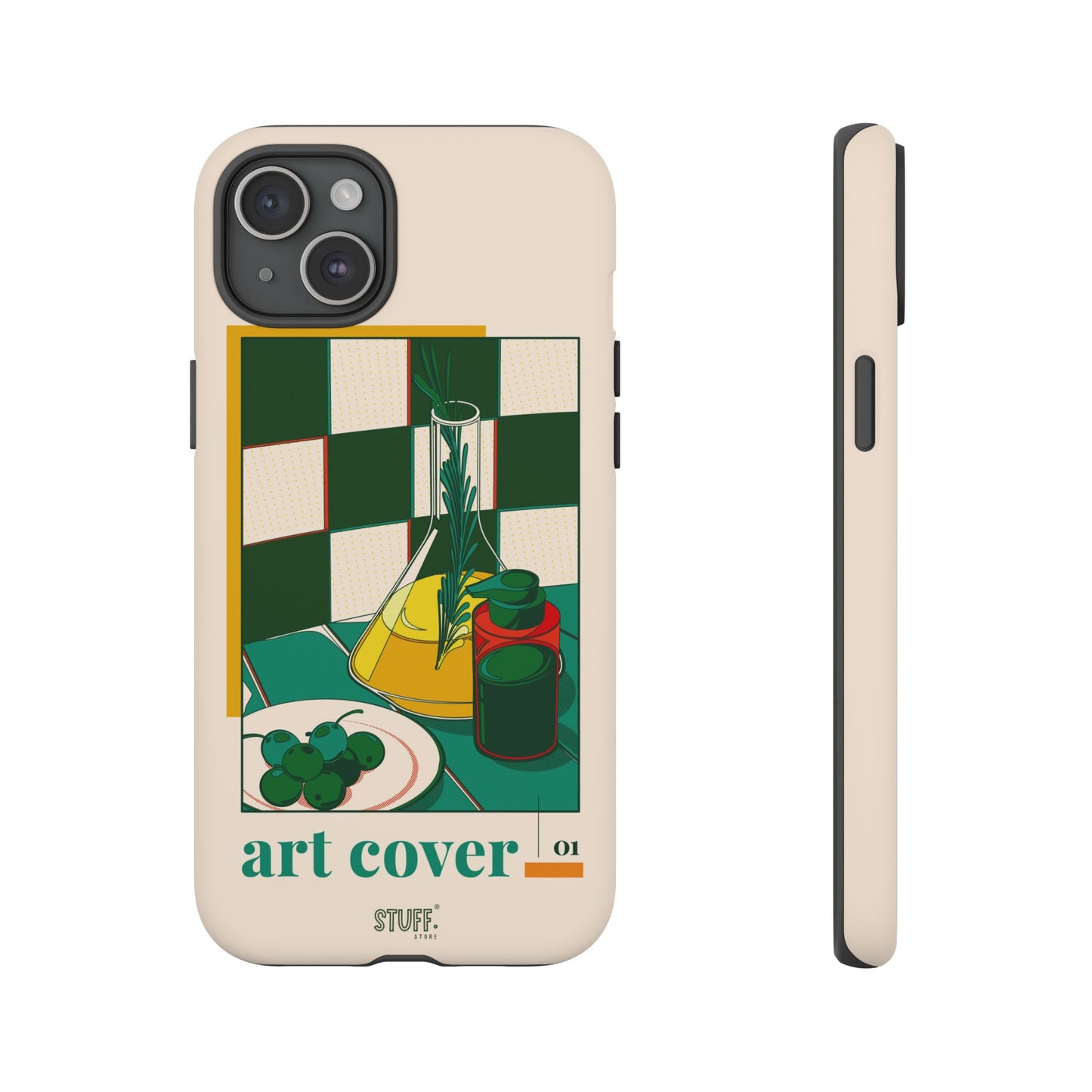 Olio d'Amore Case | Coque résistante double protection avec Design artistique Rétro