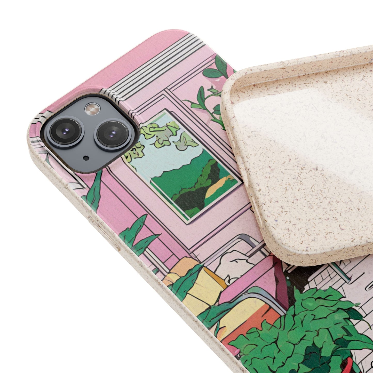 Plant Pop Case | Coque biodégradable en bambou et bioplastique avec design coloré | Parfait pour les amoureux des plantes - Avec emballage cadeau