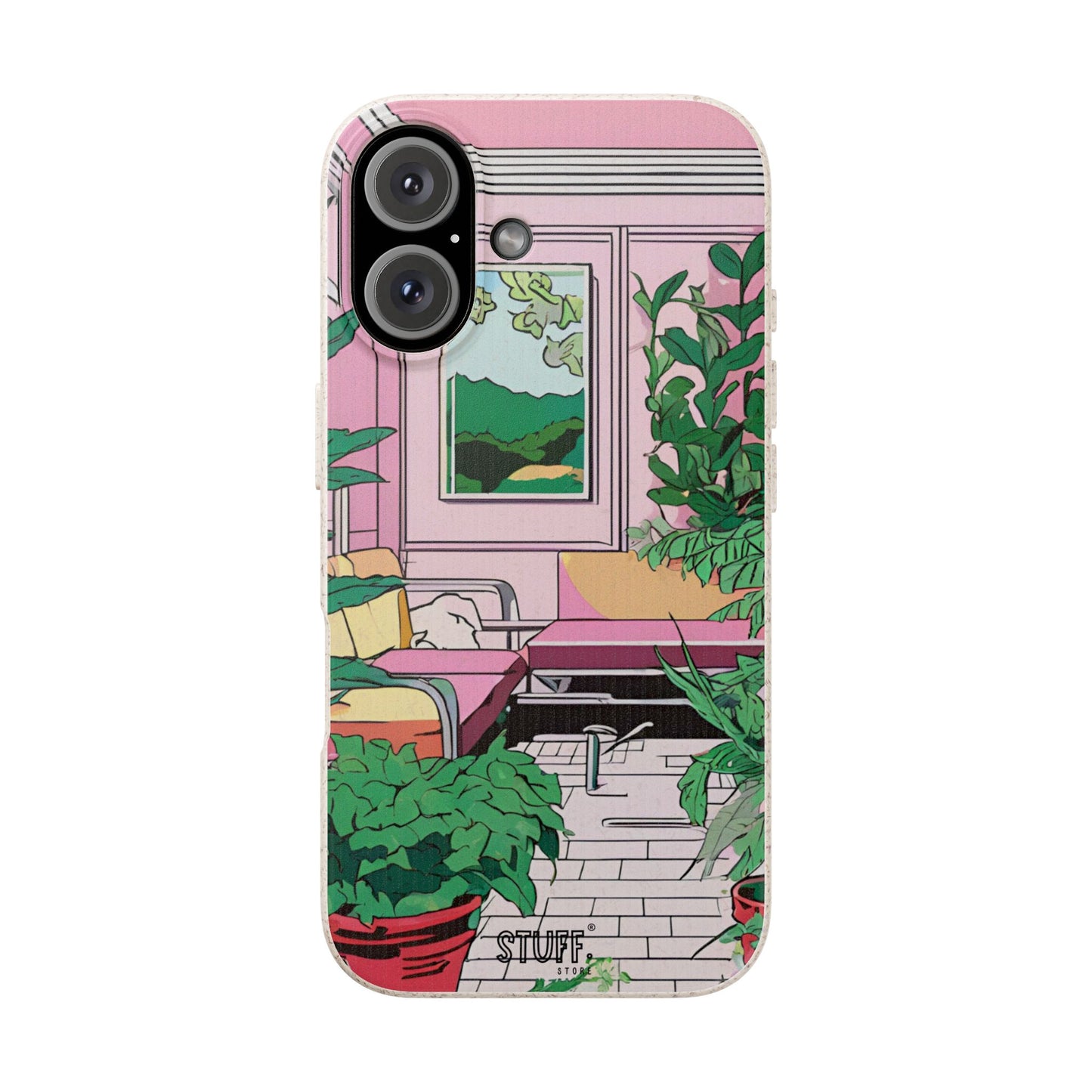 Plant Pop Case | Coque biodégradable en bambou et bioplastique avec design coloré | Parfait pour les amoureux des plantes - Avec emballage cadeau