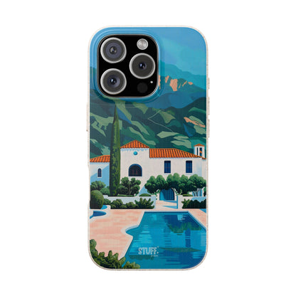 Summer Villa Case | Eco-Friendly Bamboo and Bioplastic Case with Summer Design - Available with Gift Packaging