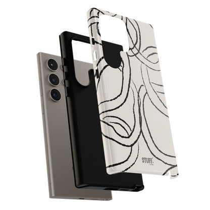 Doodly Case | Coque résistante double protection avec Design Gribouillis Minimaliste