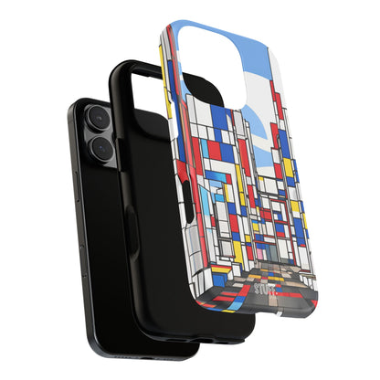 Square City | Coque résistante double protection - inspiration Mondrian