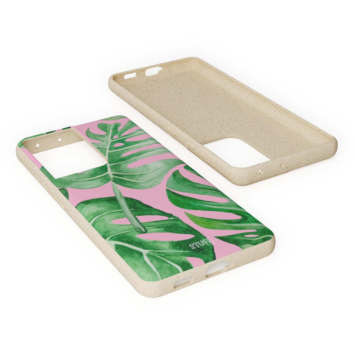 Monstera Case | Eco-Friendly Bamboo and Bioplastic Shell Monstera Leaves Pattern - Available with Gift Packaging