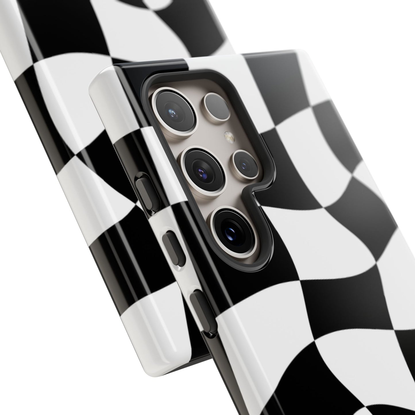 Checkers Case | Coque résistante double protection et Design en Damier déformé