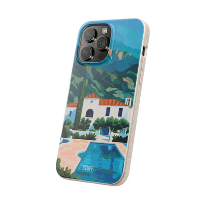 Summer Villa Case | Eco-Friendly Bamboo and Bioplastic Case with Summer Design - Available with Gift Packaging