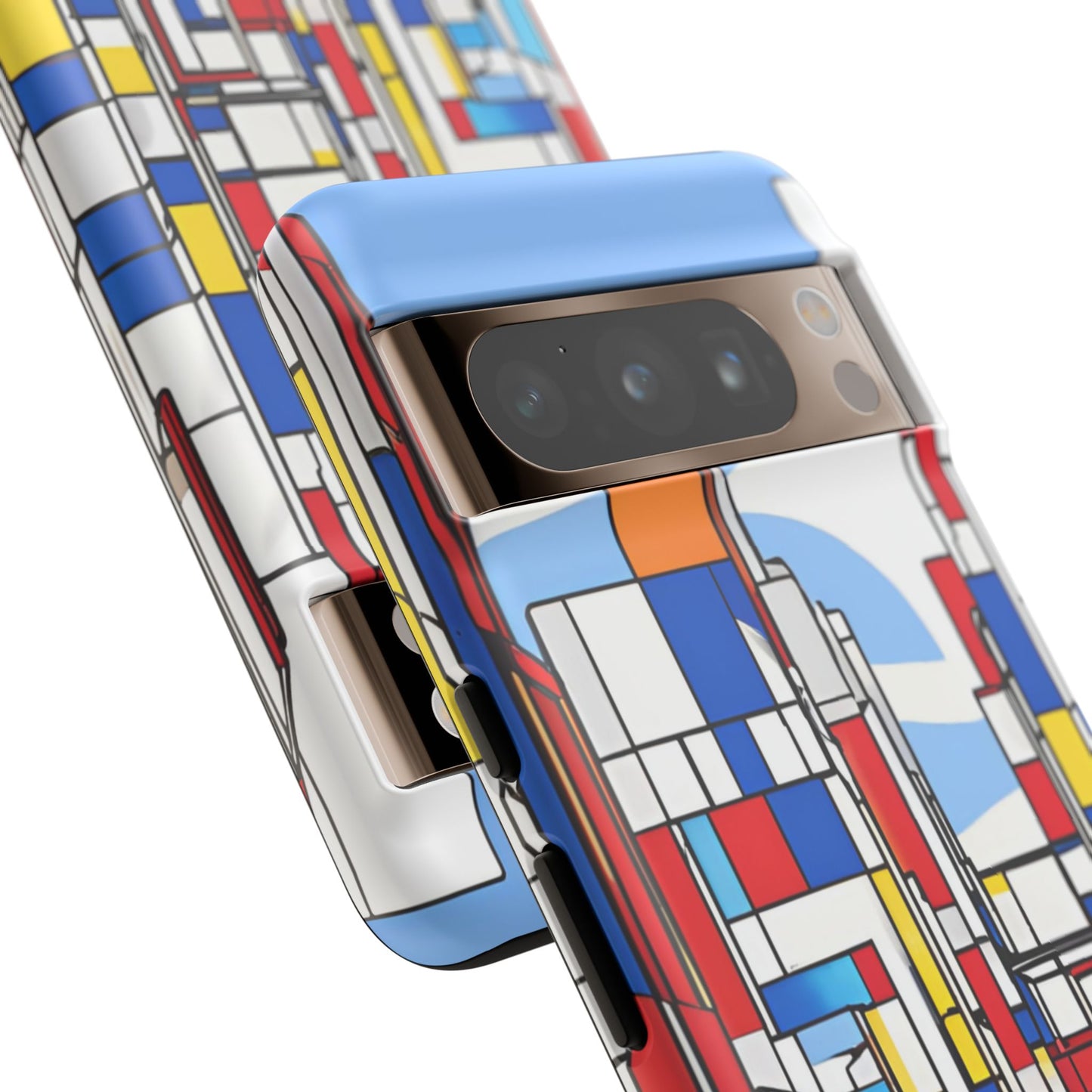 Square City | Coque résistante double protection - inspiration Mondrian