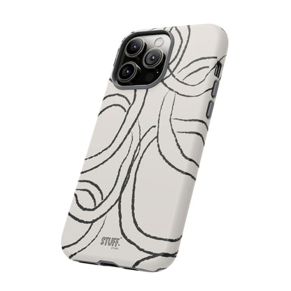 Doodly Case | Coque résistante double protection avec Design Gribouillis Minimaliste