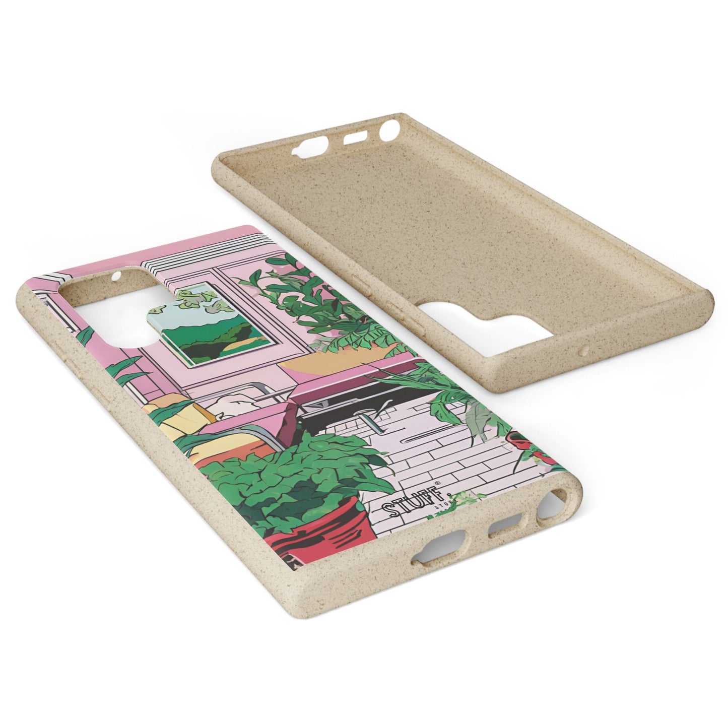 Plant Pop Case | Coque biodégradable en bambou et bioplastique avec design coloré | Parfait pour les amoureux des plantes - Avec emballage cadeau