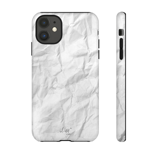 Crinkled Case | Coque résistante double protection anti-choc Effet Papier Froissé Mat