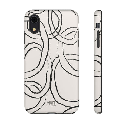 Doodly Case | Coque résistante double protection avec Design Gribouillis Minimaliste