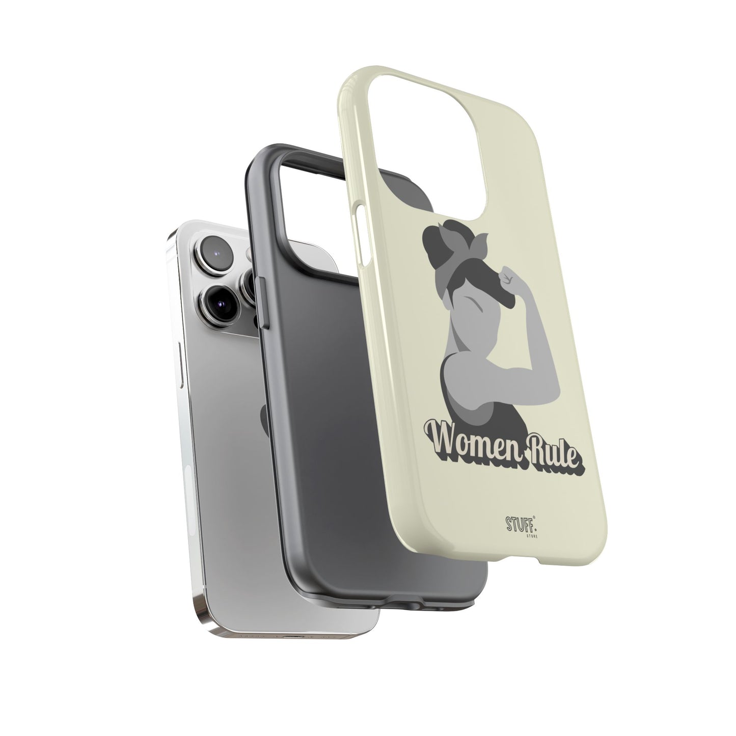 Women Rule Case | Coque résistante double protection avec Design Féministe inspirant