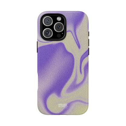 Swirly Case | Coque résistante double protection - Motif vague pourpre