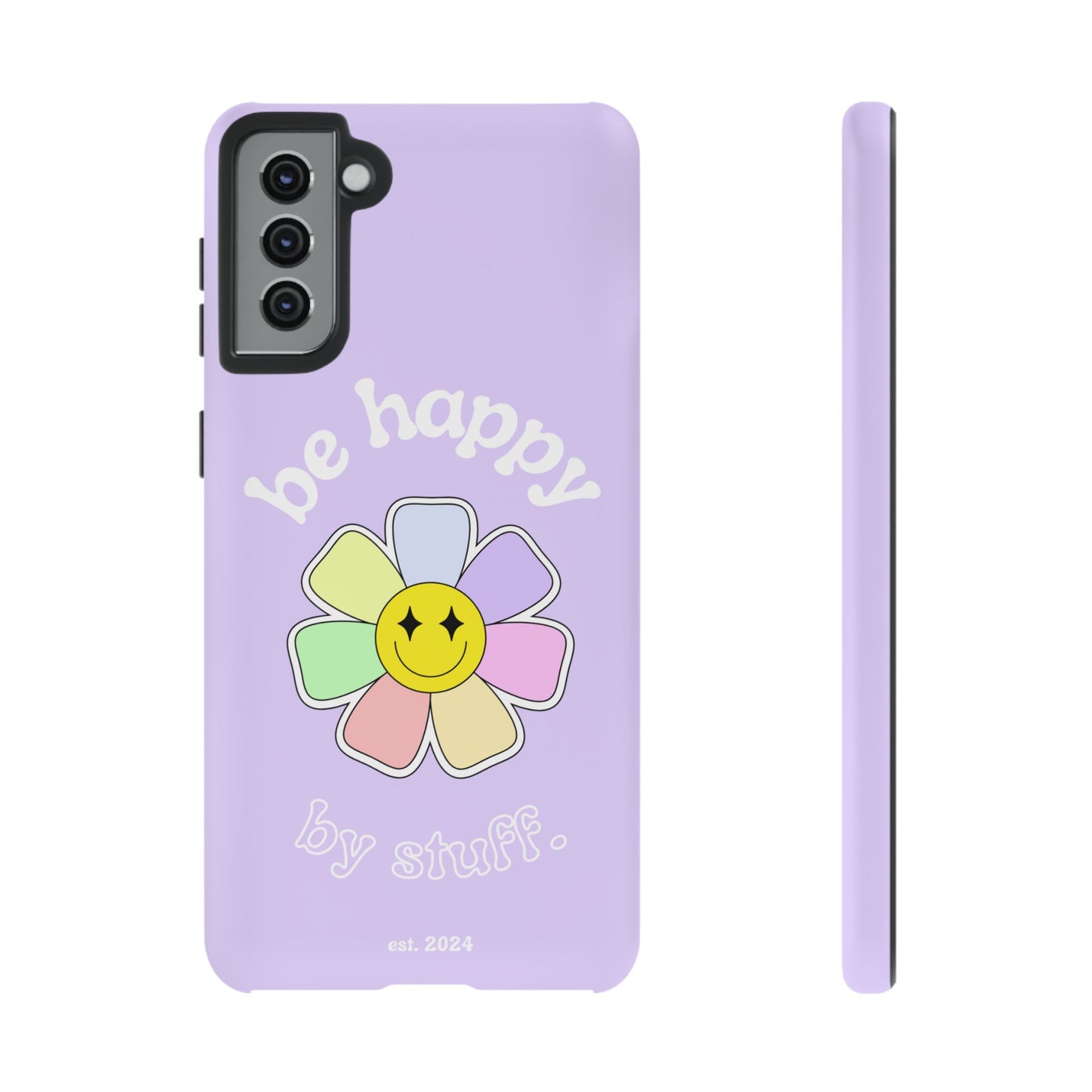 Be Happy Case | Coque résistante double protection avec Design Fleur Colorée