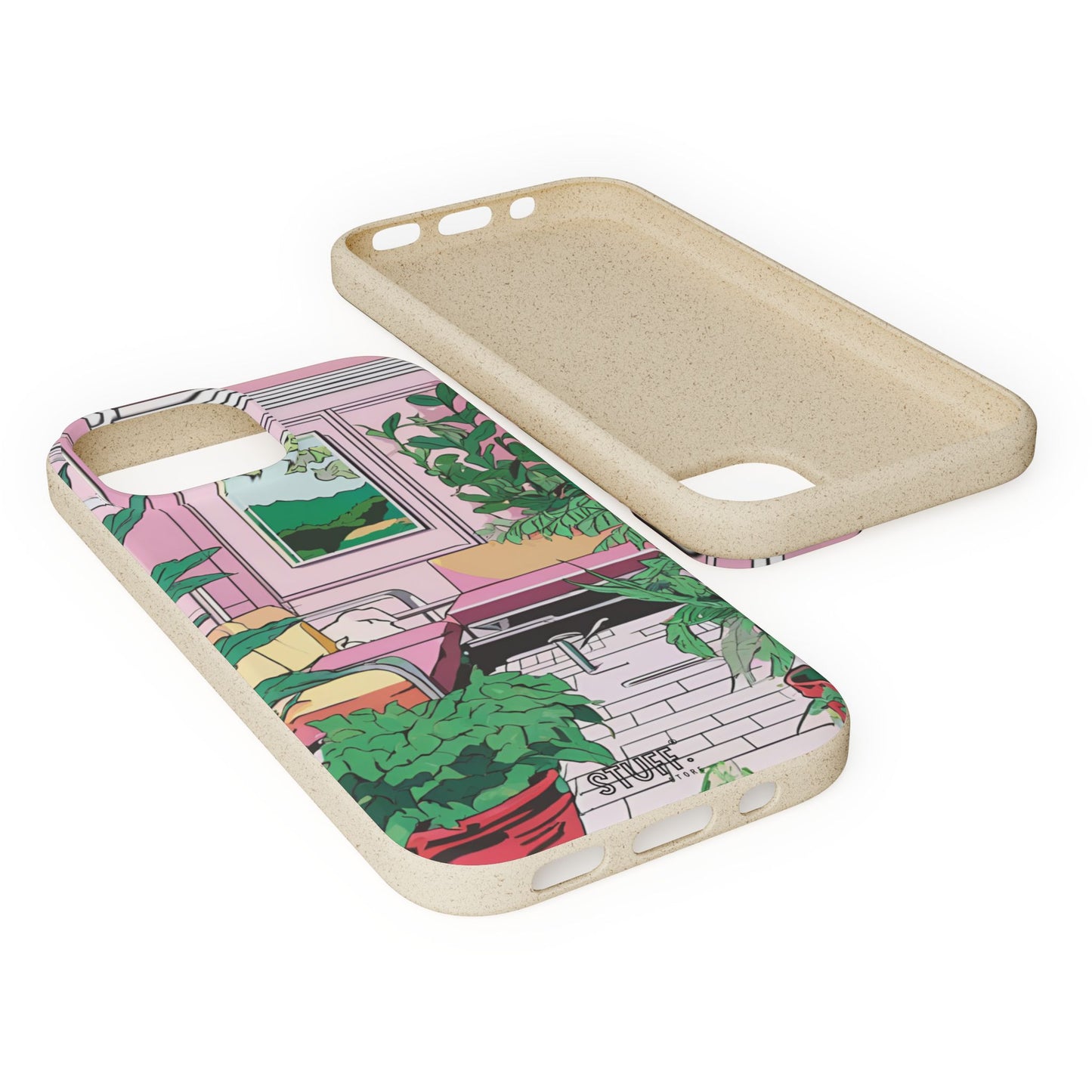 Plant Pop Case | Coque biodégradable en bambou et bioplastique avec design coloré | Parfait pour les amoureux des plantes - Avec emballage cadeau