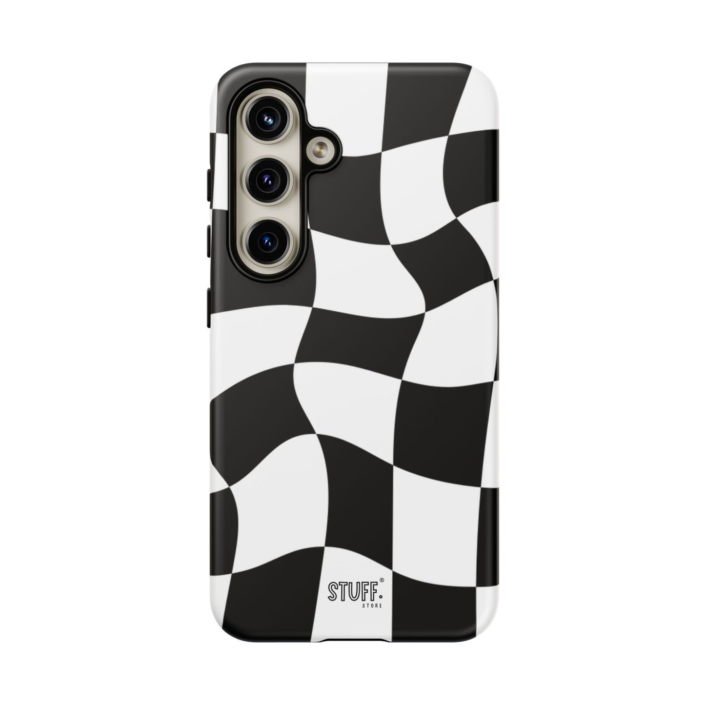 Checkers Case | Coque résistante double protection et Design en Damier déformé