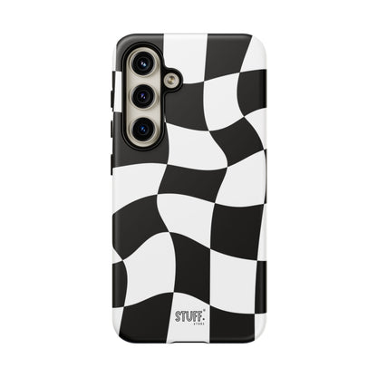 Checkers Case | Coque résistante double protection et Design en Damier déformé
