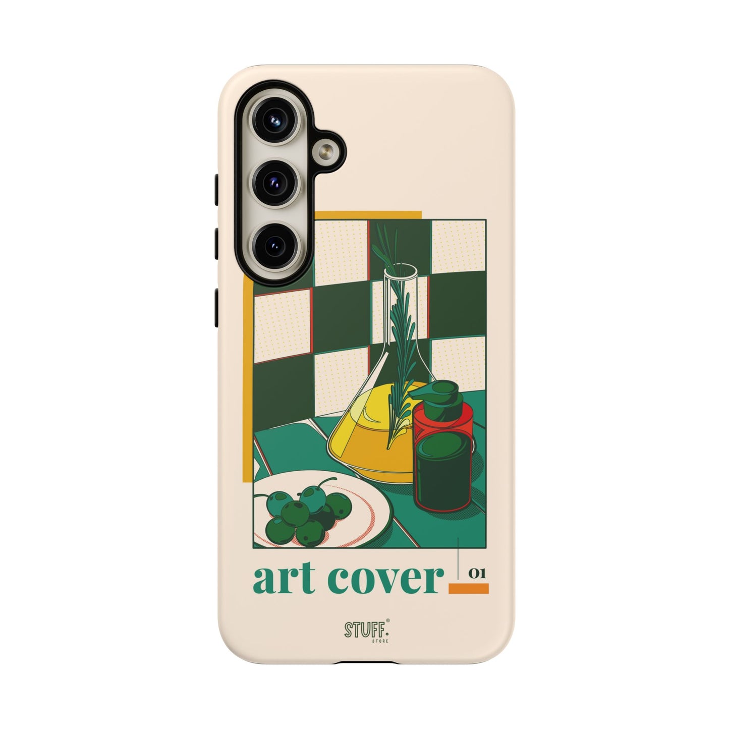 Olio d'Amore Case | Coque résistante double protection avec Design artistique Rétro