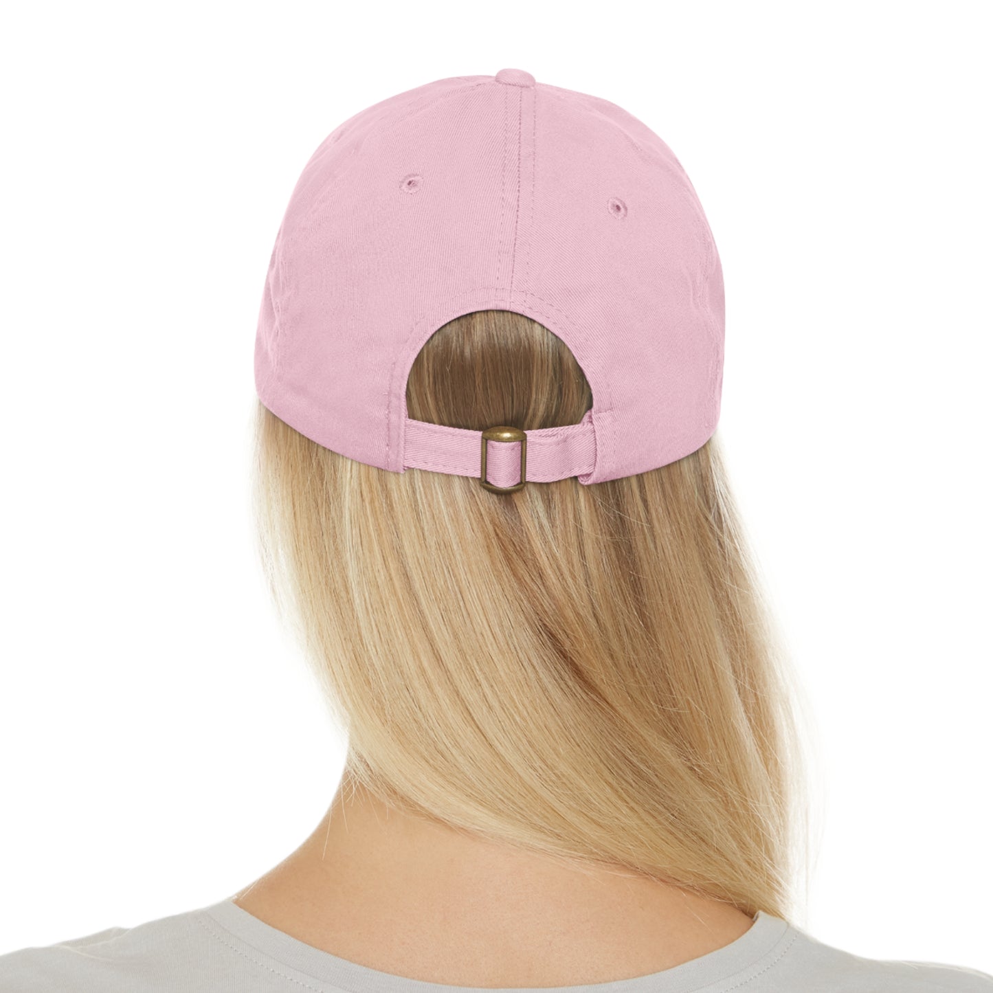 Be Happy | dad hat unisexe avec écusson cuir