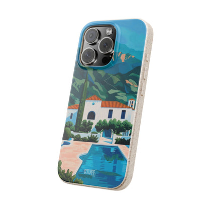 Summer Villa Case | Eco-Friendly Bamboo and Bioplastic Case with Summer Design - Available with Gift Packaging