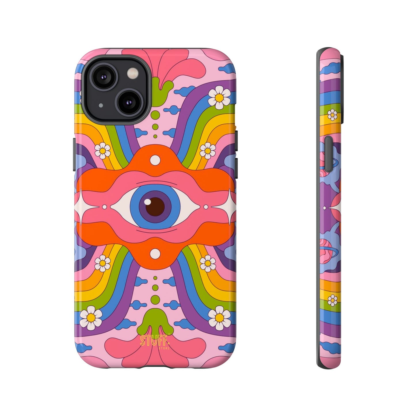 Psych Case | Coque résistante double protection avec Design Psychédélique coloré