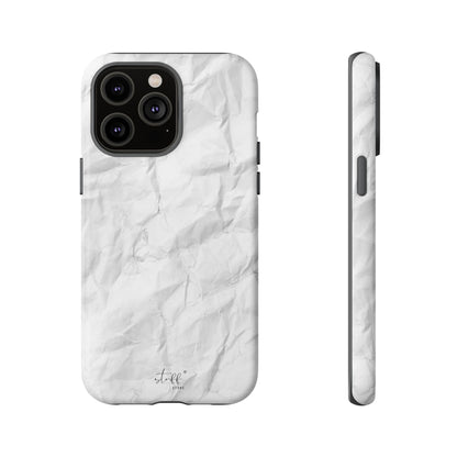 Crinkled Case | Coque résistante double protection anti-choc Effet Papier Froissé Mat