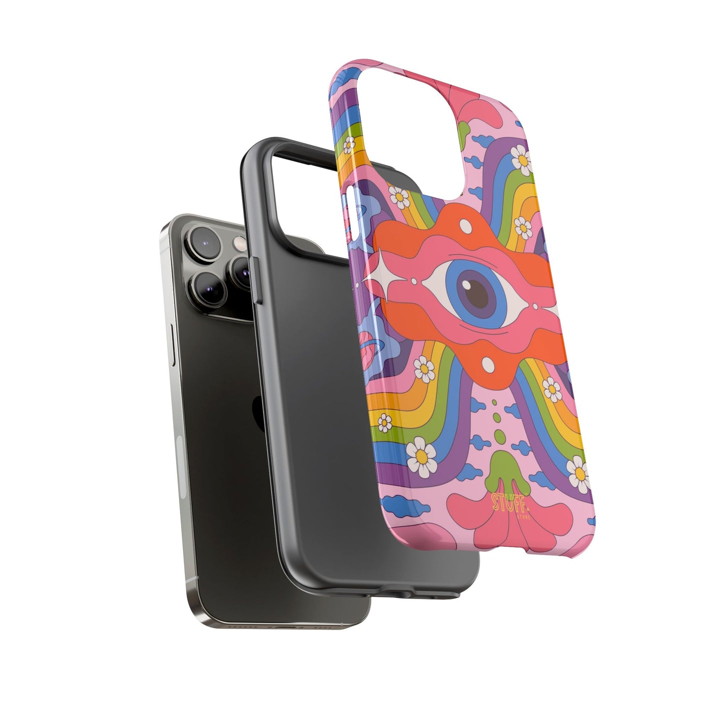 Psych Case | Coque résistante double protection avec Design Psychédélique coloré