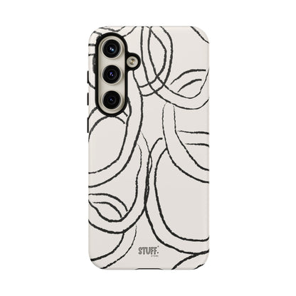 Doodly Case | Coque résistante double protection avec Design Gribouillis Minimaliste